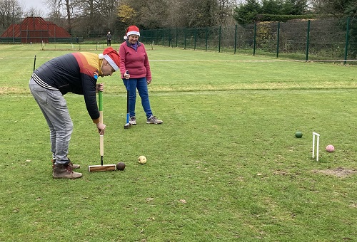 Croquet play at Christmas